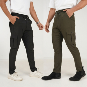 HP-721 Trouser 2Pcs Combo- Black & Olive